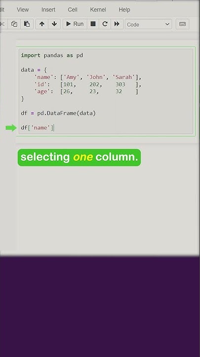Selecting Columns in a DataFrame in Python - YouTube