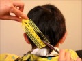How To Cut Boy's Kids' Hair Haircut Tutorial - CombPal Scissor Clipper Over Comb Guide Video 5