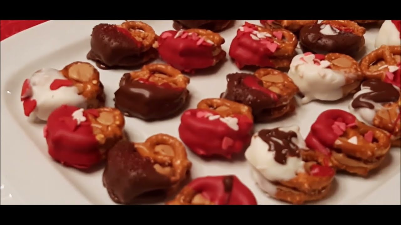 VALENTINE CHOCOLATE PRETZEL HEARTS
