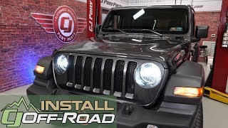 2018-2020 Jeep Wrangler JL Oracle Lighting Headlight Bulb LED H13  Conversion Kit 6500K Installation - YouTube