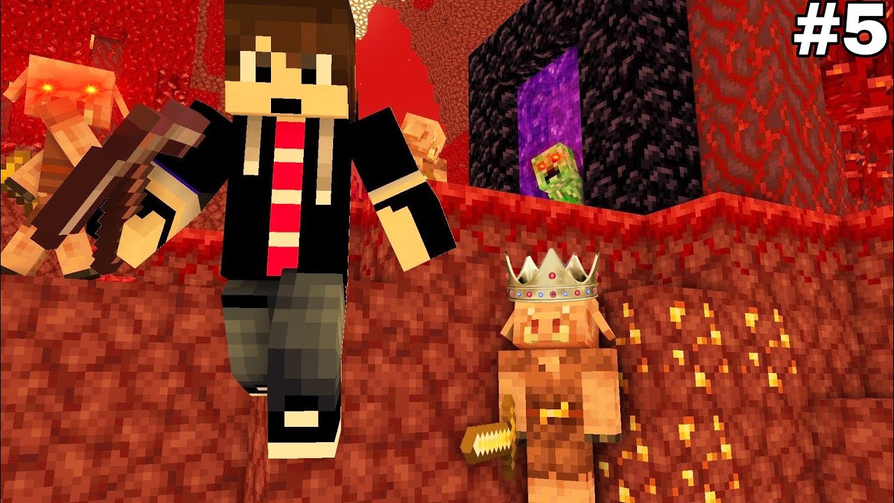 I Lost My Diamond Armor || Nether World || Survival Series minecraft PE ...