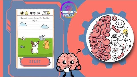 Brain Test: The cat needs to get to the fish again. | Level 263