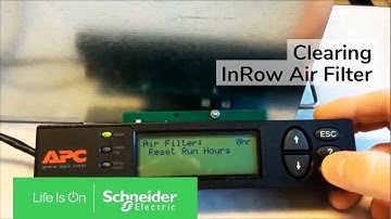Clearing InRow Air Filter Run Hours Violation | Schneider Electric Support