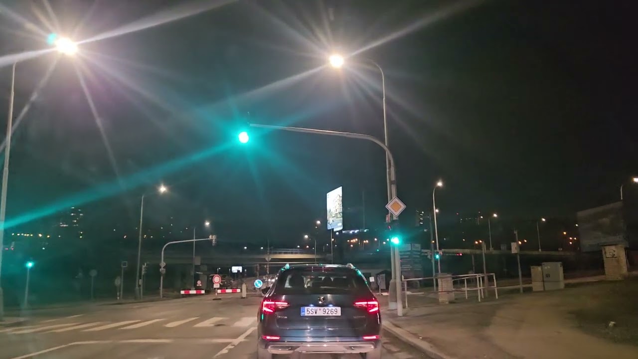 🚗 Prague, SAPA → Wenceslas Square | Calm Night Drive in Prague | 4K | No Commentary