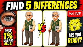 🔴 LIVE: Find 5 Differences Challenge 👀 | Spot the Difference Puzzle | Can You Find All 5? screenshot 4