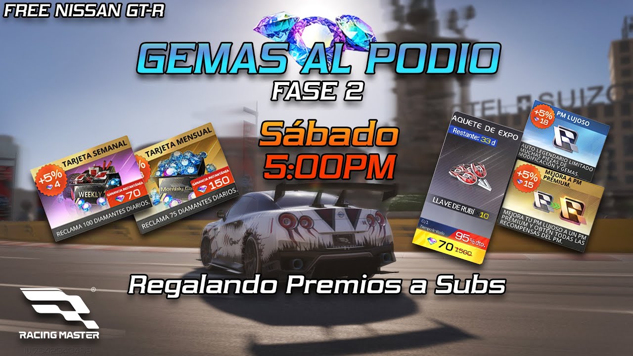 GEMAS AL PODIO FASE 2 | REGALANDO PREMIOS A SUBS | RACING MASTER EN DIRECTO