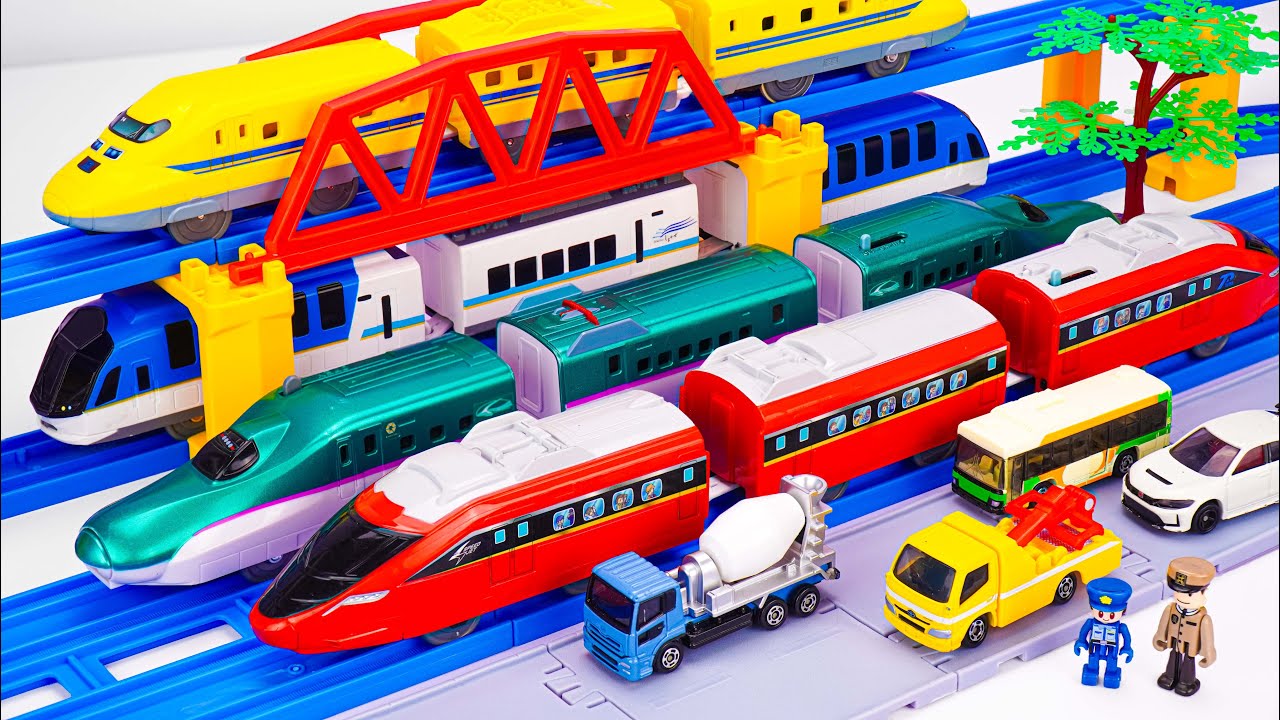 タカラトミー プラレール ステーション 4WAYトレイン | タカラトミー プラレール S-14 E6系新幹線こまち＆トミカ メルセデスAMG GT-R