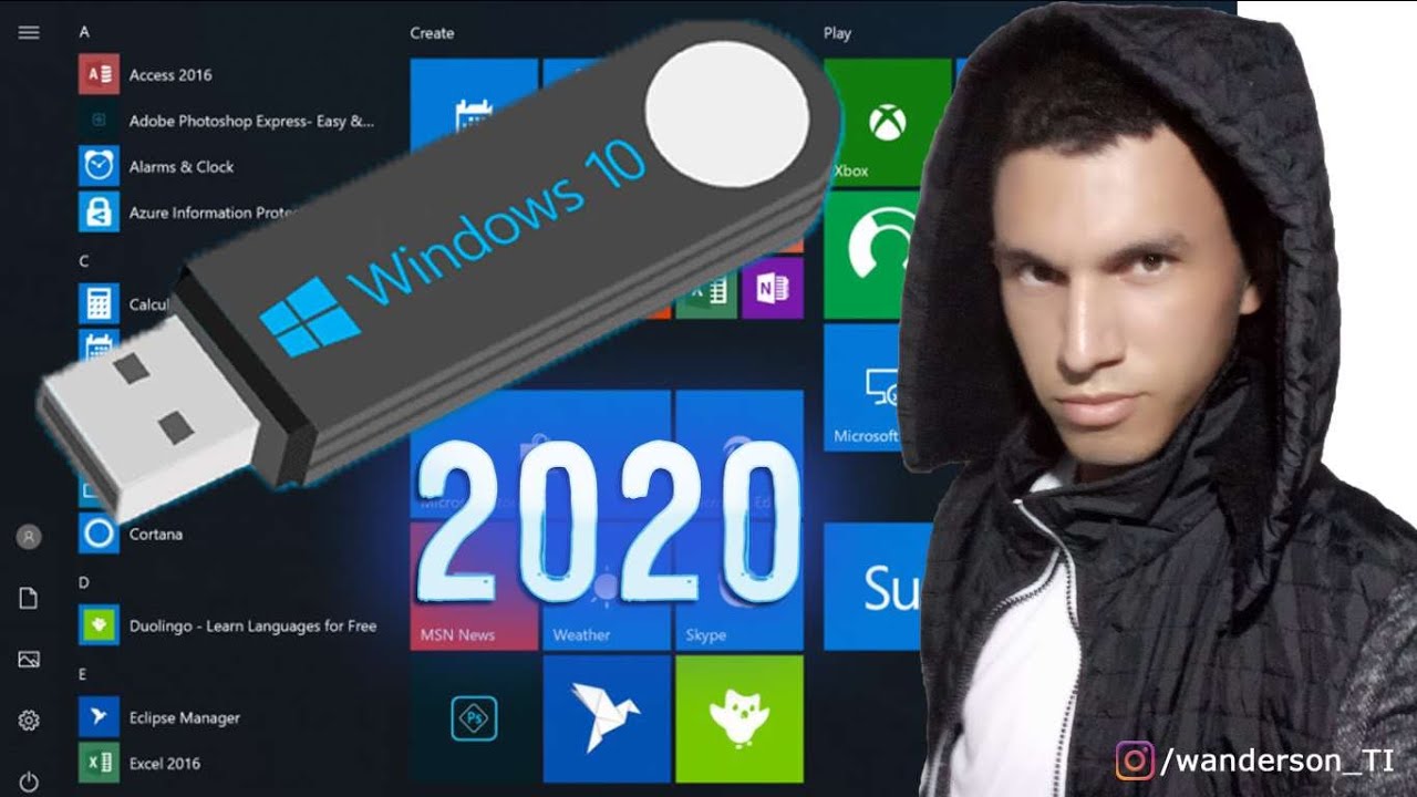 Como Criar um Pendrive Bootável e Instalar Windows 10 - YouTube