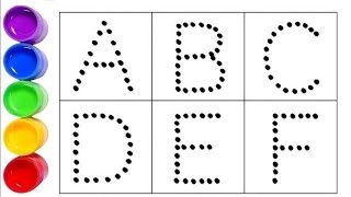 Alphabet, ABC song, abcd, a to z, Kids rhymes, collection for writing along dotted lines for toddler