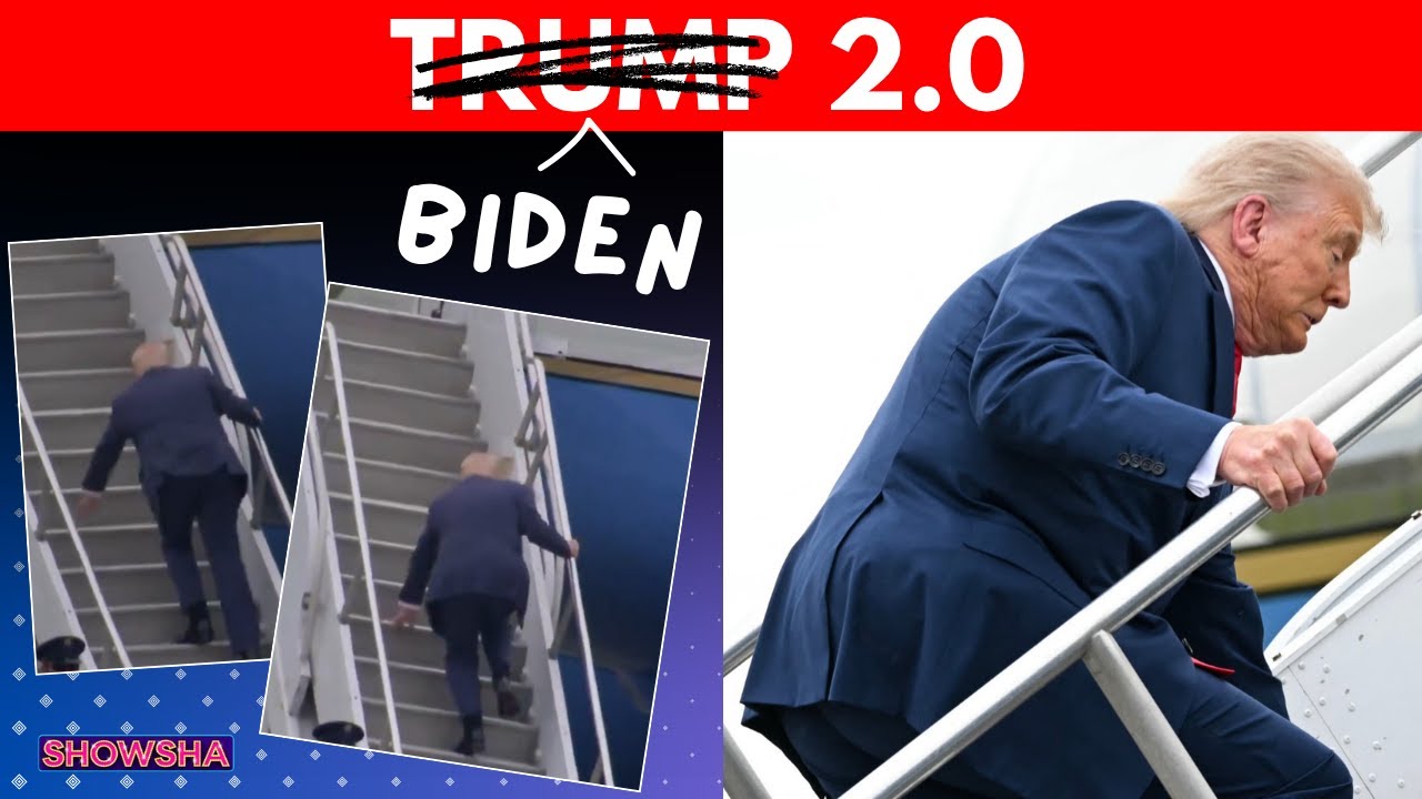 Donald Trump Stumbles On Air Force One Stairs After Mocking Joe Biden For The Same; Netizens Laugh