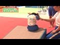 できたよ！マット運動　【後転の基本練習①　坂道を使って後転】