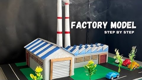 How to make factory model project with cardboard for science projects - Crafts with Nakul Sahu