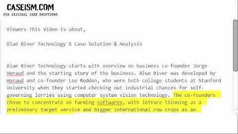 Blue River Technology B Case Solution & Analysis- Caseism.com