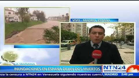 España en alerta por lluvias torrenciales que dejan un saldo de al menos dos muertes