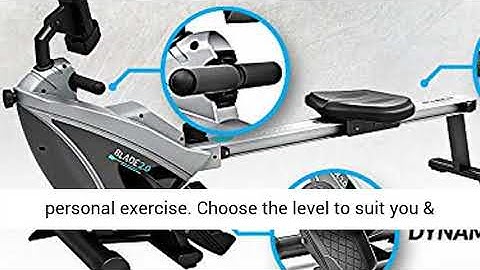 Bluefin Fitness Rower Machine Blade Home Gym Foldable Magnetic Resistance Rower 8 x Tension Levels S
