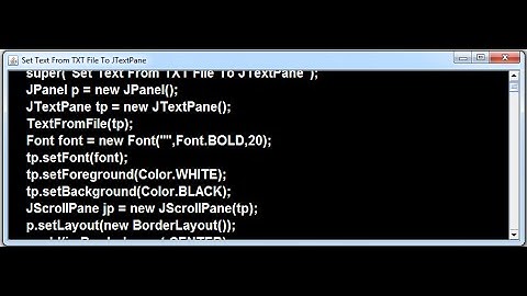 JAVA IO - How To Import A Text From Tex File To A JTextPane In Java [ With Source Code ]