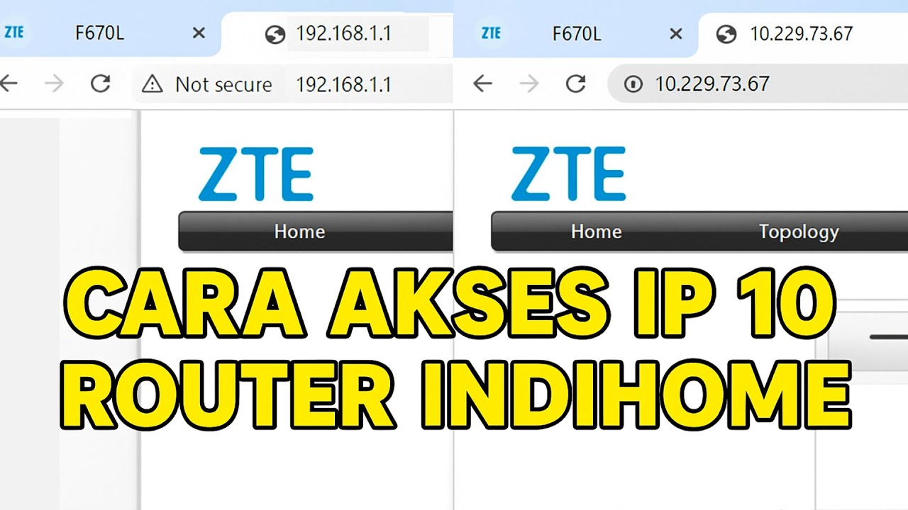 Cara Akses Router IndiHome Lewat IP 10.xxx yang Jarang Diketahui - YouTube