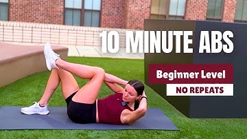 10 MINUTEN ABS (geen herhalingen) - Beginnerstraining