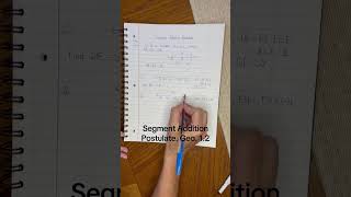 Segment Addition postulate Geo. 1.2 #segmentadditionpostulate