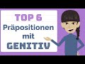 Deutsch lernen: Top 6 Präpositionen mit Genitiv | Learn German | Grammatik | B1, wegen, trotz, statt