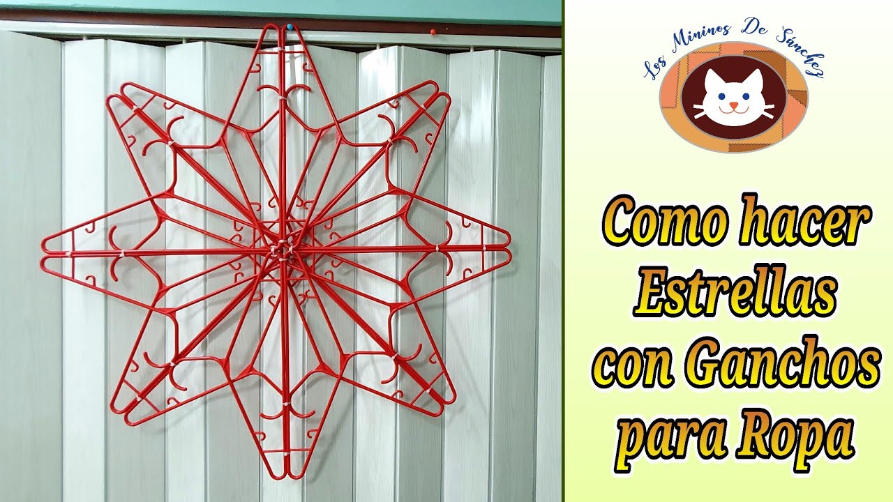 Cómo Hacer Estrellas con Ganchos para Ropa ( manualidades para navidad o  Fiesta) - YouTube