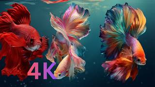 FALL ASLEEP FAST 😴 2H of Calm Betta Fish + Relaxing Water Sounds 4K screenshot 2