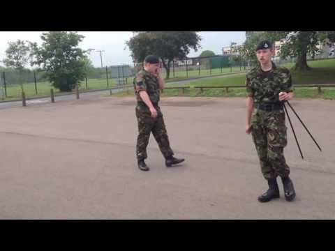 Rifles Drill - Saluting to the left - Army Cadets