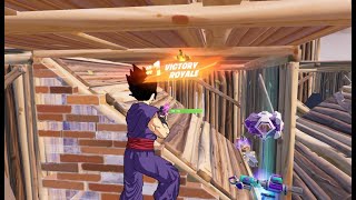 Dragon Ball x Fortnite - Son Gohan Building Crown Victory Royale Gameplay  - Fortnite Chapter 4