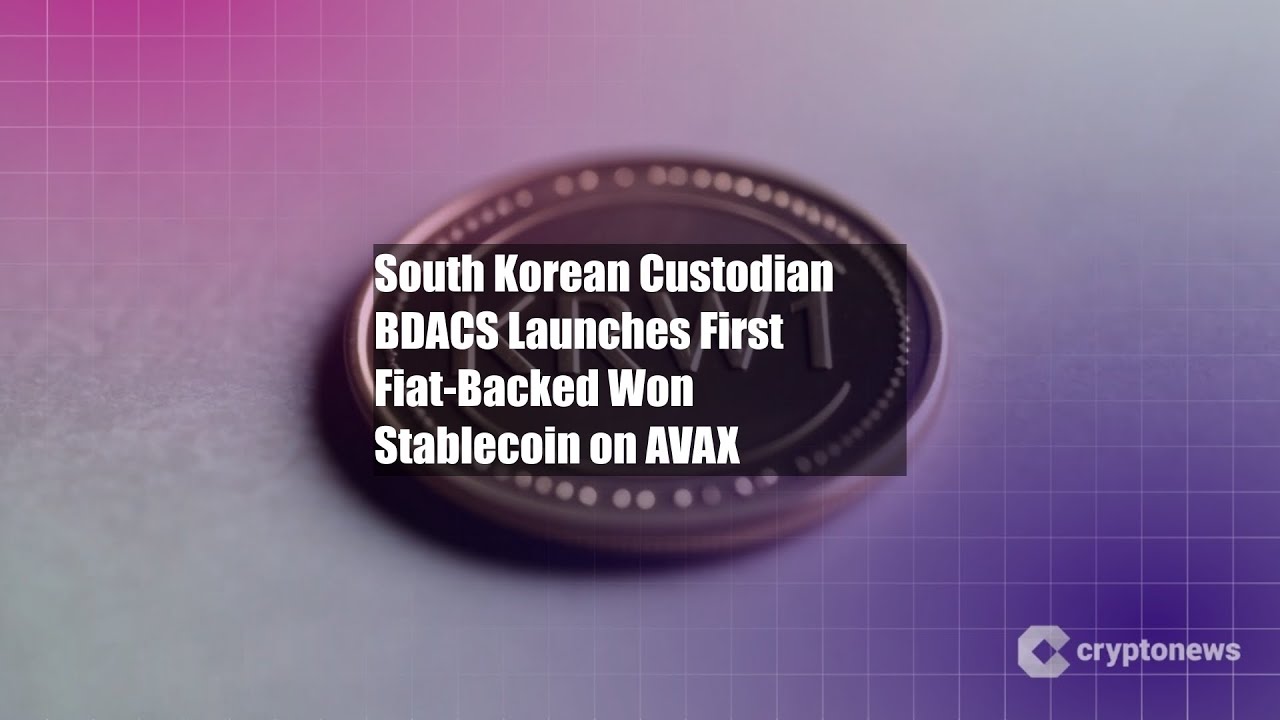 South Korean Custodian BDACS Launches First Fiat-Backed Won - YouTube