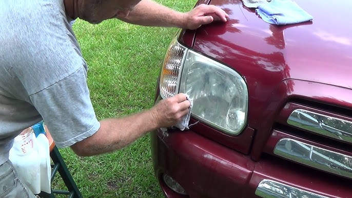 Get your headlights back to crystal clear with Headlight Restorer! #de, headlight  restoration