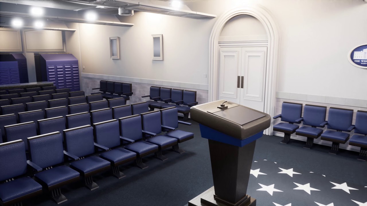 White house Press Room Ver.2 Real time Raytracing in UE4 YouTube