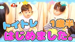 双子のはじめてのトイレトレーニング！トイレを楽しい場所に大改造作戦！【トイトレ】【1歳半】【100均グッズ】