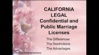 California marriage license -