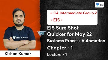 L1 | EIS Sure Shot Quicker for May 22 l Ch. 1 | Business Process Automation  | CA Inter | Kishan Sir