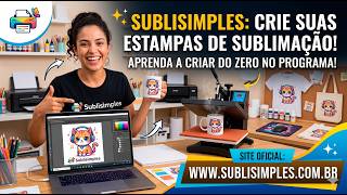 Como fazer arte para caneca Programa Sublisimples tela portefólio Criar estampa para sublimação