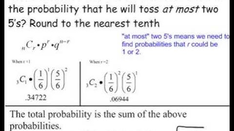 Binomial Probability (At least and At most)