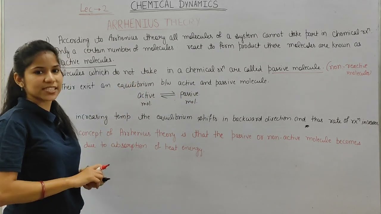 Chemical dynamic | Part 2 | Arrhenius Theory | Derivation of Arrhenius Theory | msc chemistry
