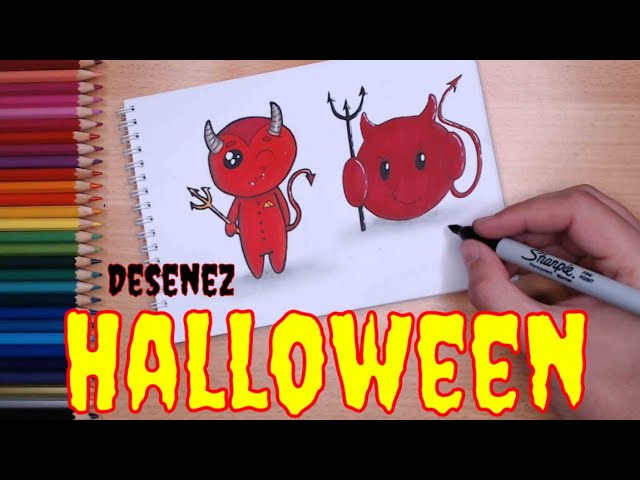 Cum se deseneaza Monstri de HALLOWEEN | How to draw cute Devil - YouTube