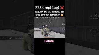 Want smooth gameplay without FPS drops?These 3 settings are a MUST 🔥🎮#bgmi #iqooneo10