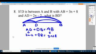 Geometry Chapter 1 Practice Test 2 #8