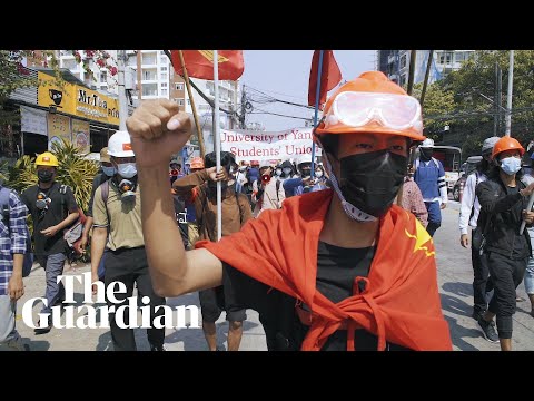 On the frontline of Myanmar's coup protests: ‘We don’t accept this dictatorship’.