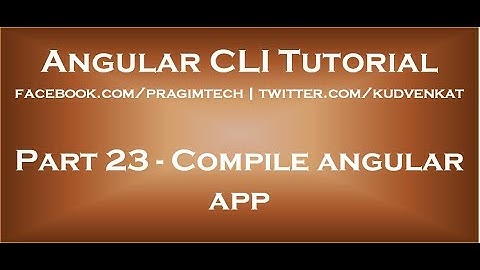 Compile angular app