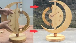 Great woodworking ideas  Design a desk clock for only 5 dollars.
