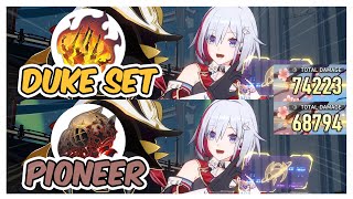 Topaz Pioneer Diver of Dead Waters Set vs Grand Duke Set Damage Comparison - Honkai Star Rail Topaz