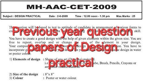 How questions ask in design practical in mah aac cet Exam | mah aac cet 2025