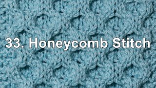 Knitting Stitch Pattern – 33. Honeycomb Stitch