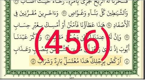 سورة  ص رقم الصفحة 456 مجود بصوت القارئ الشيخ أيمن سويد حفظه الله