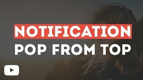 Pop Notification From Top Just By Using HTML & CSS & JQuery