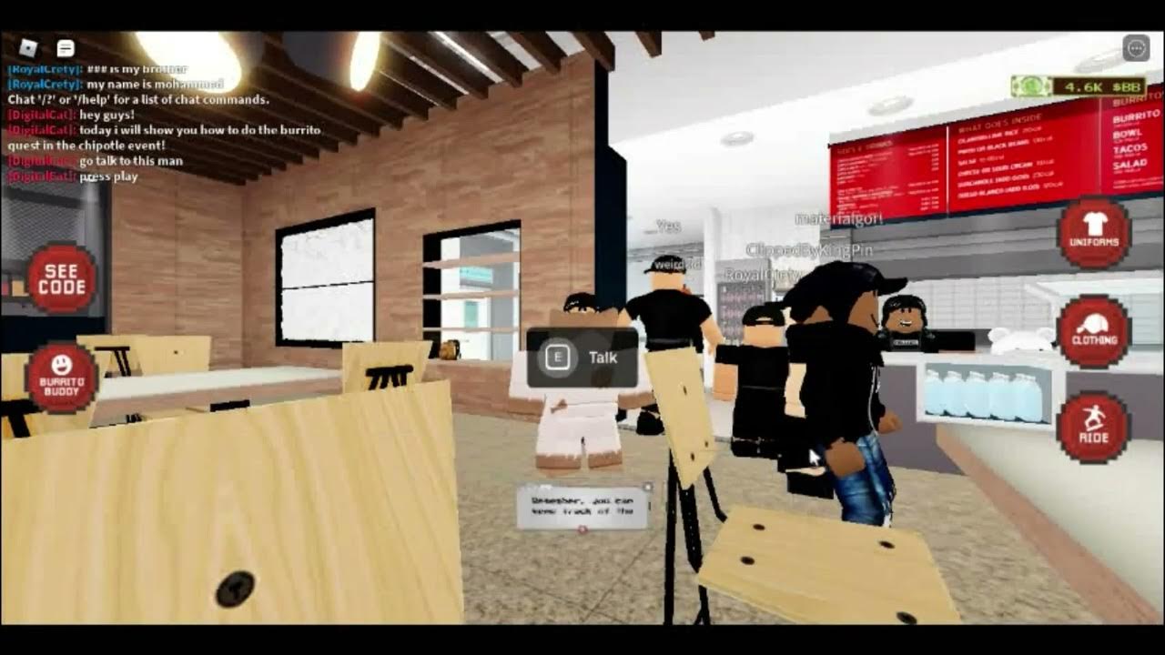 how to do the burrito quest in roblox chipotle game! YouTube