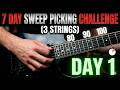 Trying 3-String Sweep Picking for 7 Days - Day 1